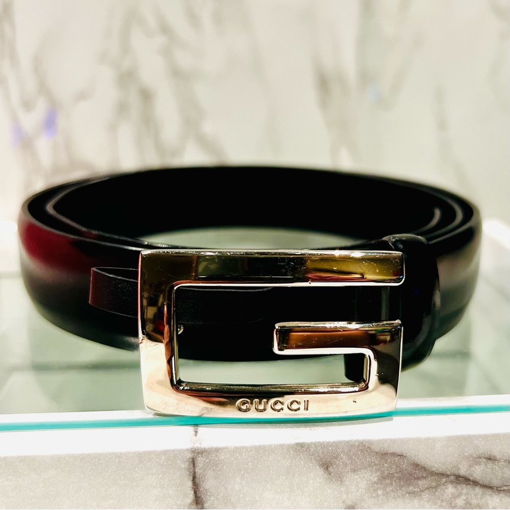 Authentic Gucci Black Leather Belt - Picture 4 of 8